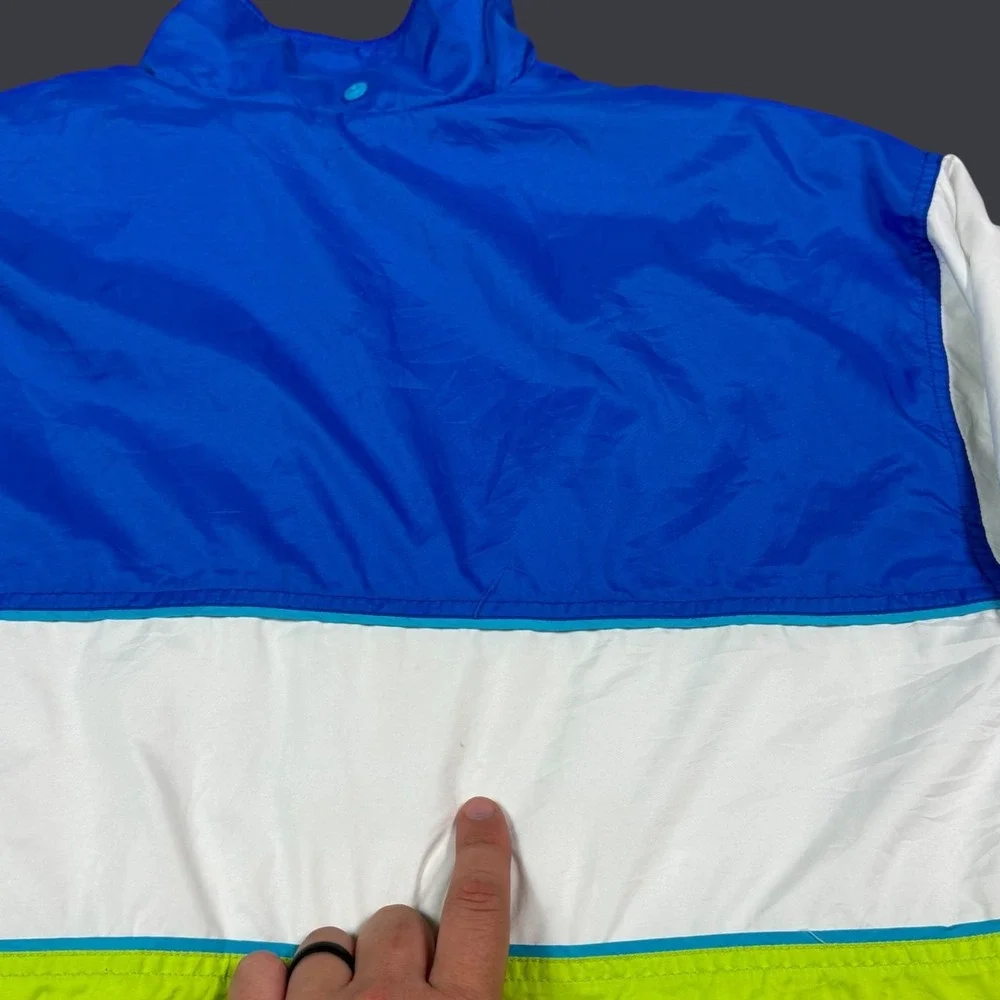Vintage 90s Nike Court Multicolor Reversible Track Jacket Women's Large FLAWS